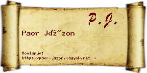 Paor Jázon névjegykártya